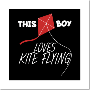 This boy loves kite flying Posters and Art